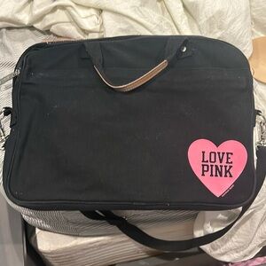 PINK Victoria’s Secret Black & Pink laptop bag